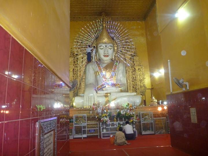 The huge 26ft solid marble buddha at Sandamuni Paya. This was our first stop seeing a great array of sights today.